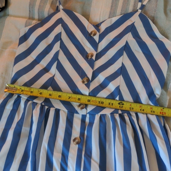 Blue striped Maxi dress - floor length - Picture 5 of 8
